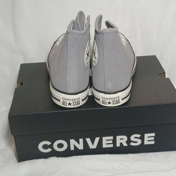 Converse Chuck Taylor All Star Suede, Gray/Black, M 6 / W 8 - Picture 2 of 14